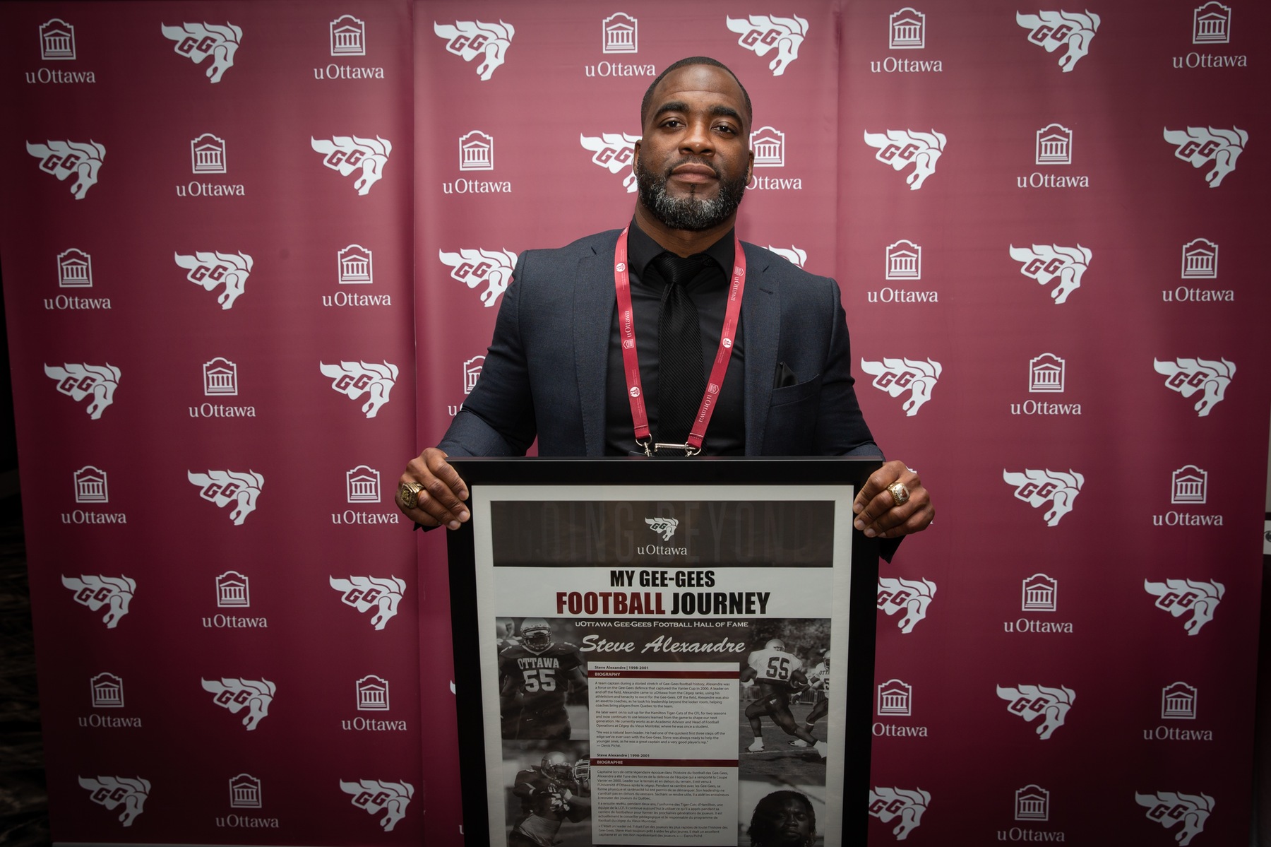 Steve Alexandre at his Hall of Fame induction.