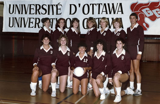 Volleyball team photo, 1983-84.